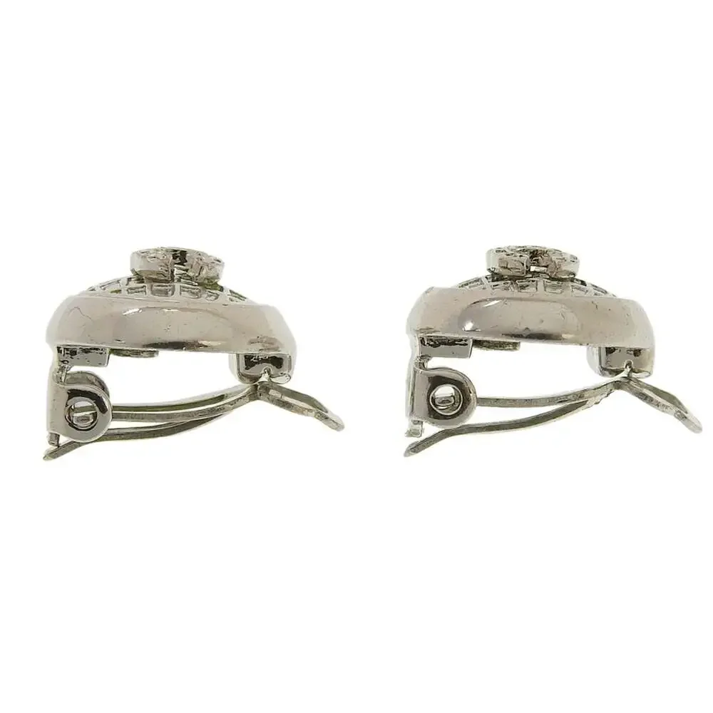 Chanel Cc Logo Clip-On Earrings Silver- #256892C55B